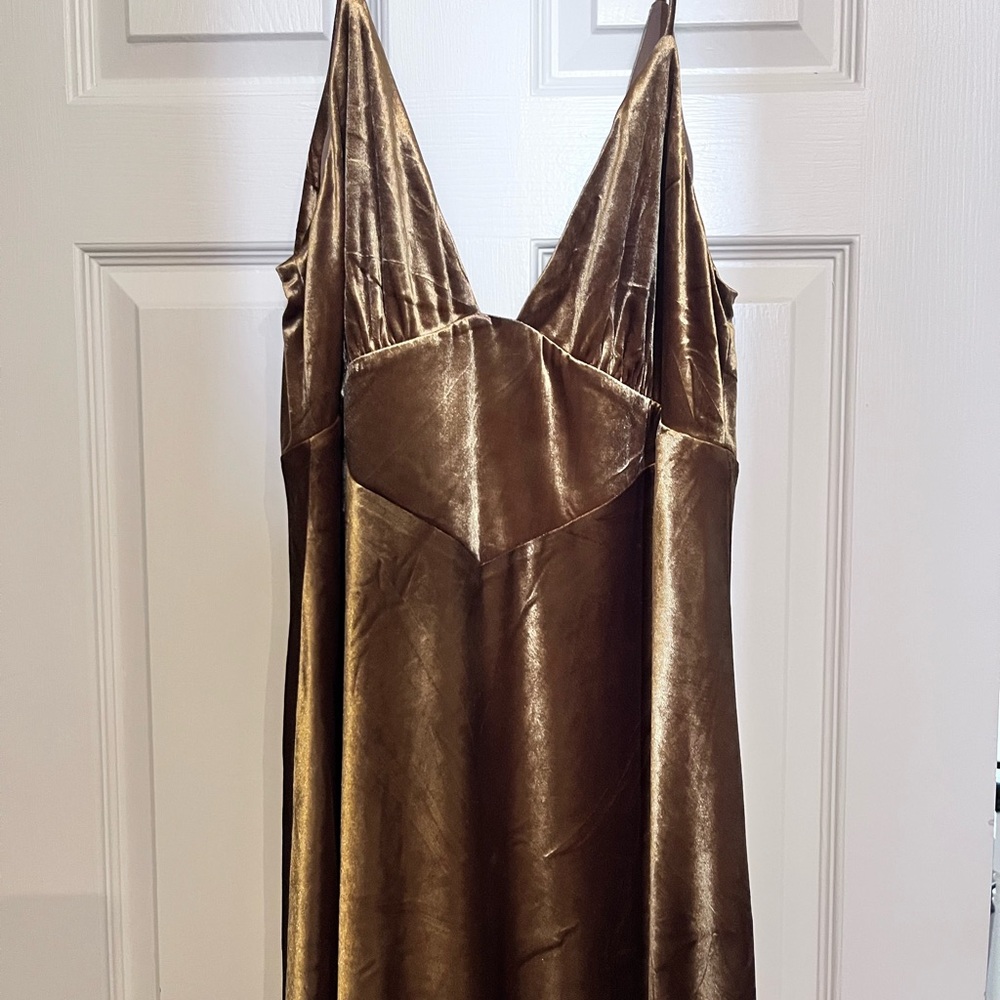 Bardot Elegant Gold Dress